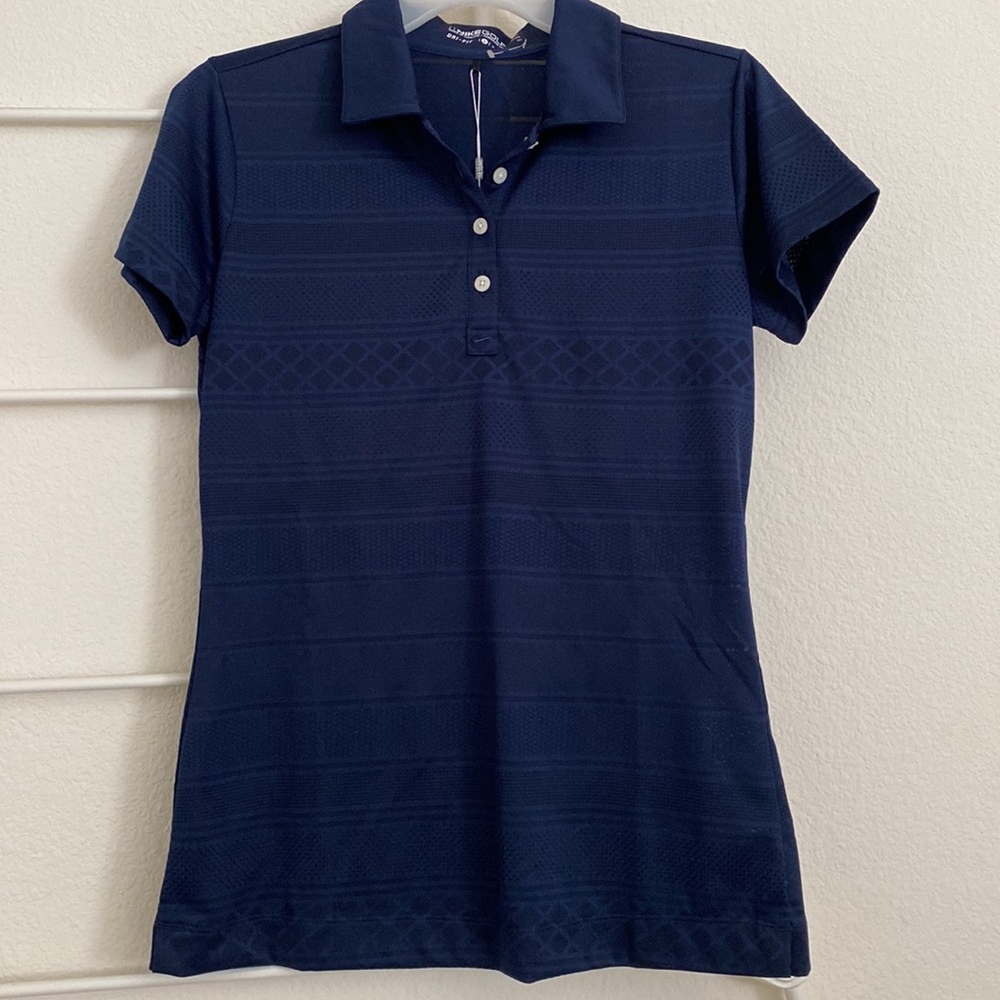 NWT NIKEGOLF DRY-FIT Polo Shirt Navy Blue SZ S